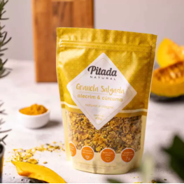 Granola alecrim e curcuma pitada natural