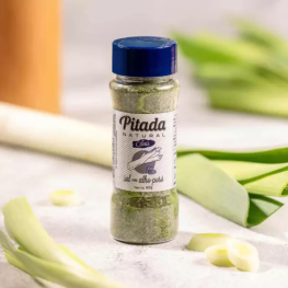 Sal com alho poro pitada natural