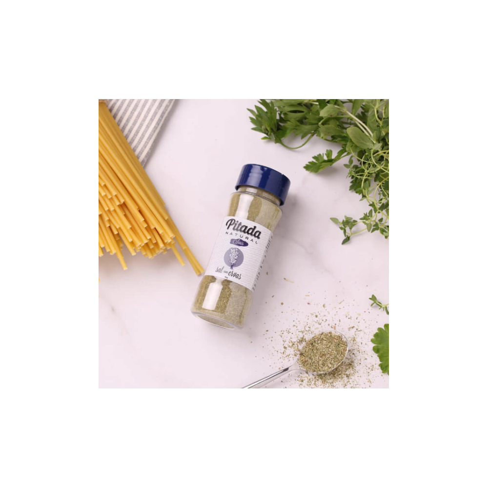 Sal com ervas pitada natural