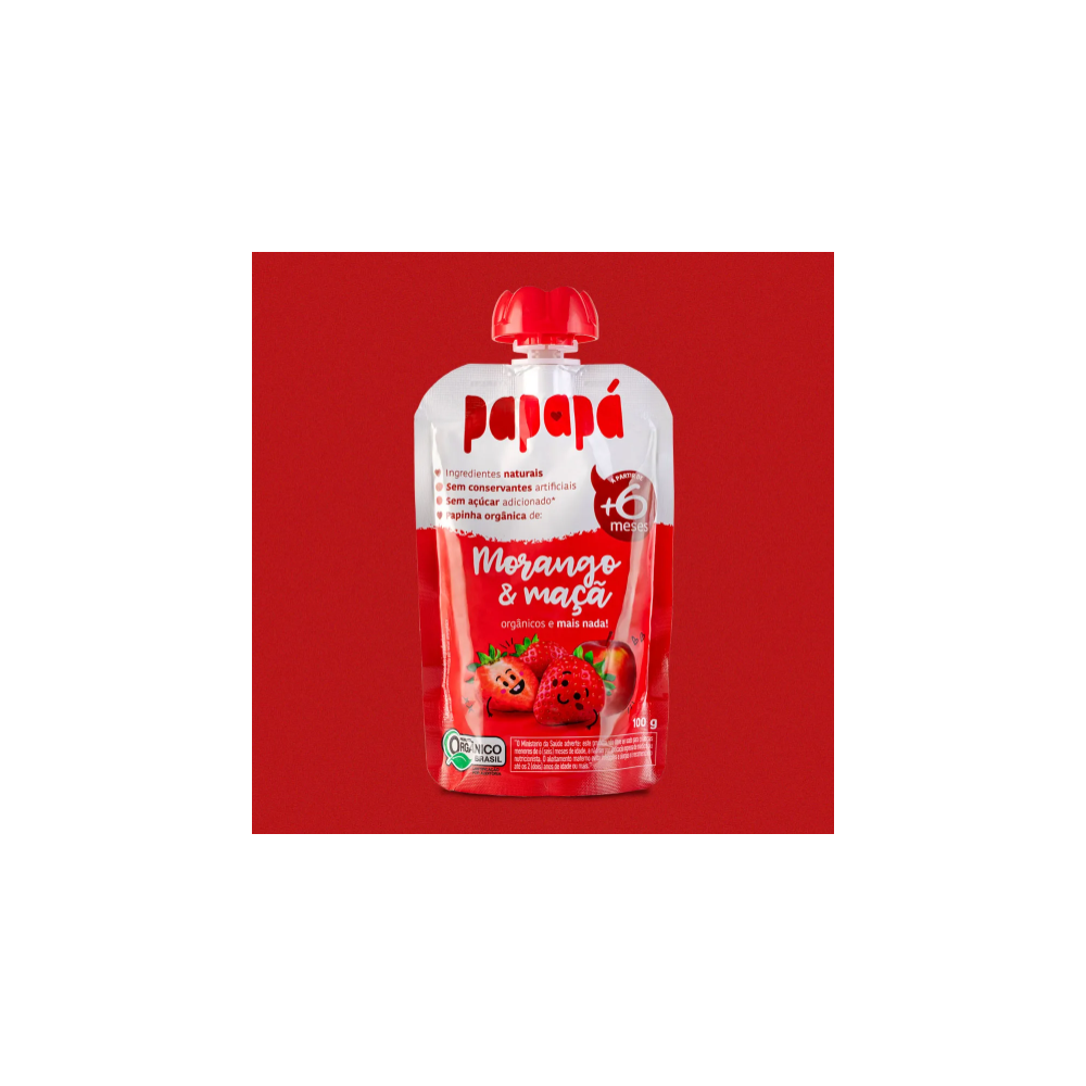 Papinha papapa morango e maça