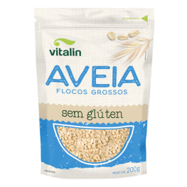 Aveia em flocos grossos sem gluten vitalin 200g 