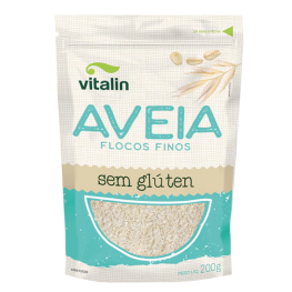 Aveia em flocos finos integral 200g vitalin