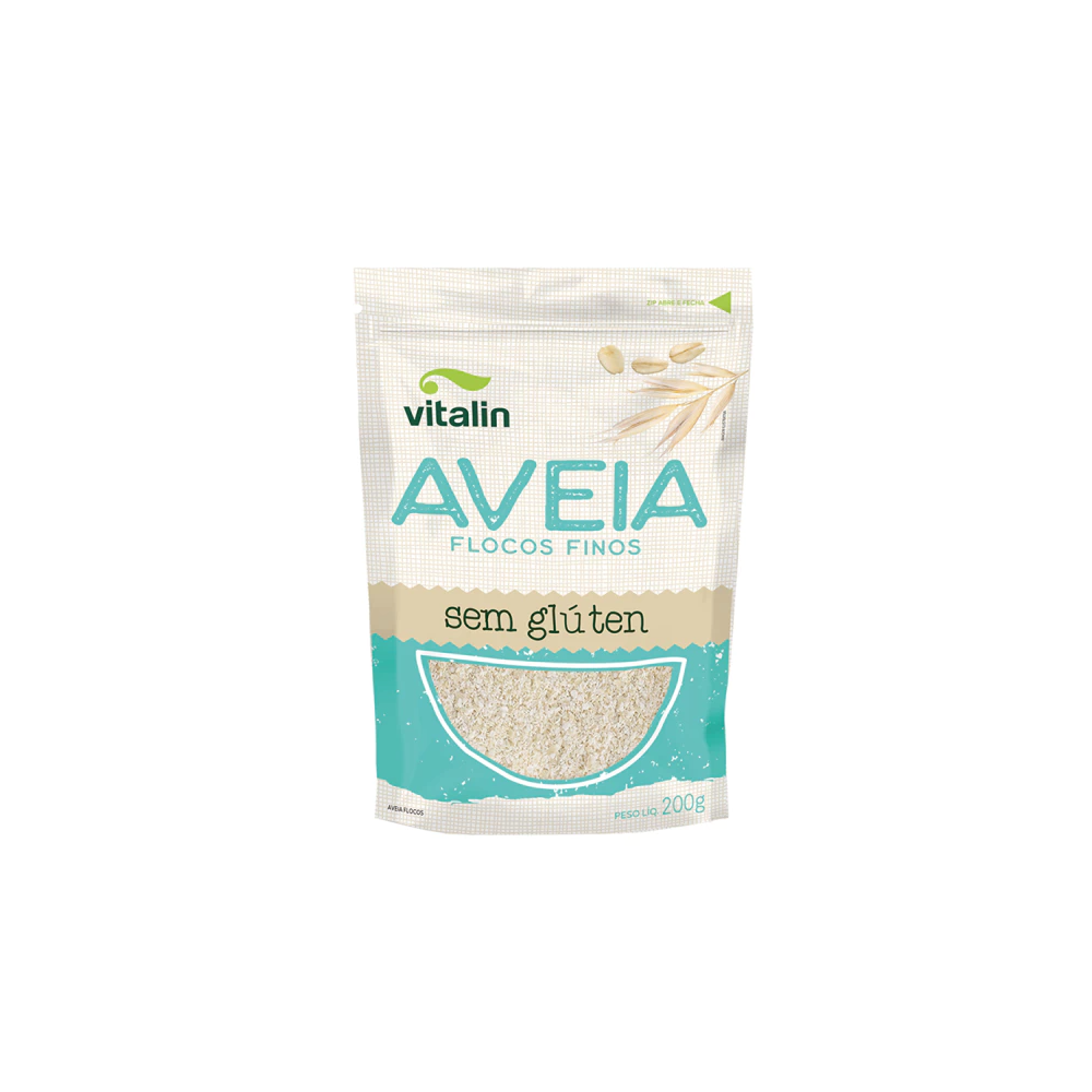 Aveia em flocos finos integral 200g vitalin