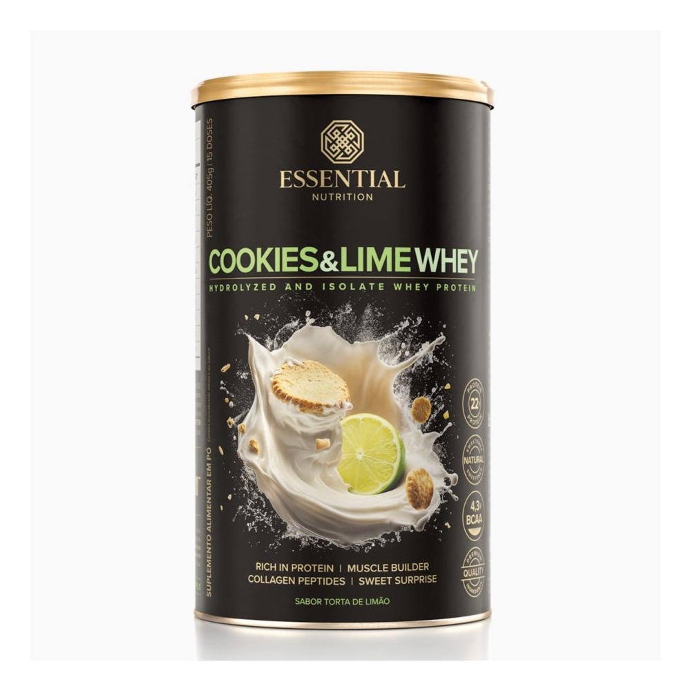 Whey cookies e lime essential lata 450 gr