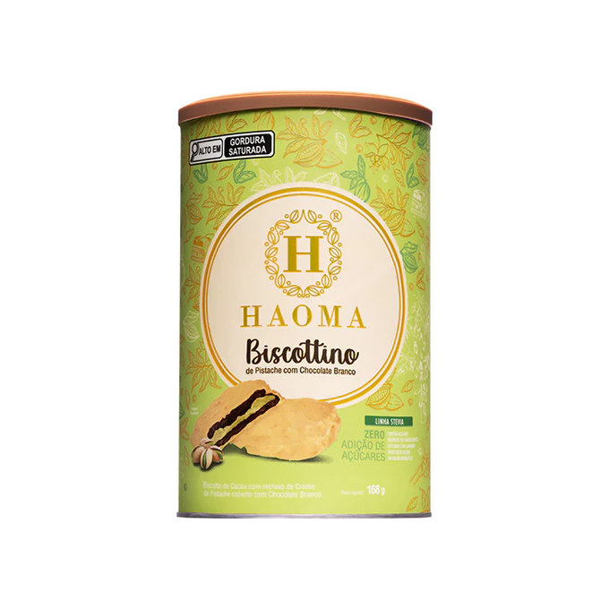 Haoma lata  biscottino pistache choco branco 