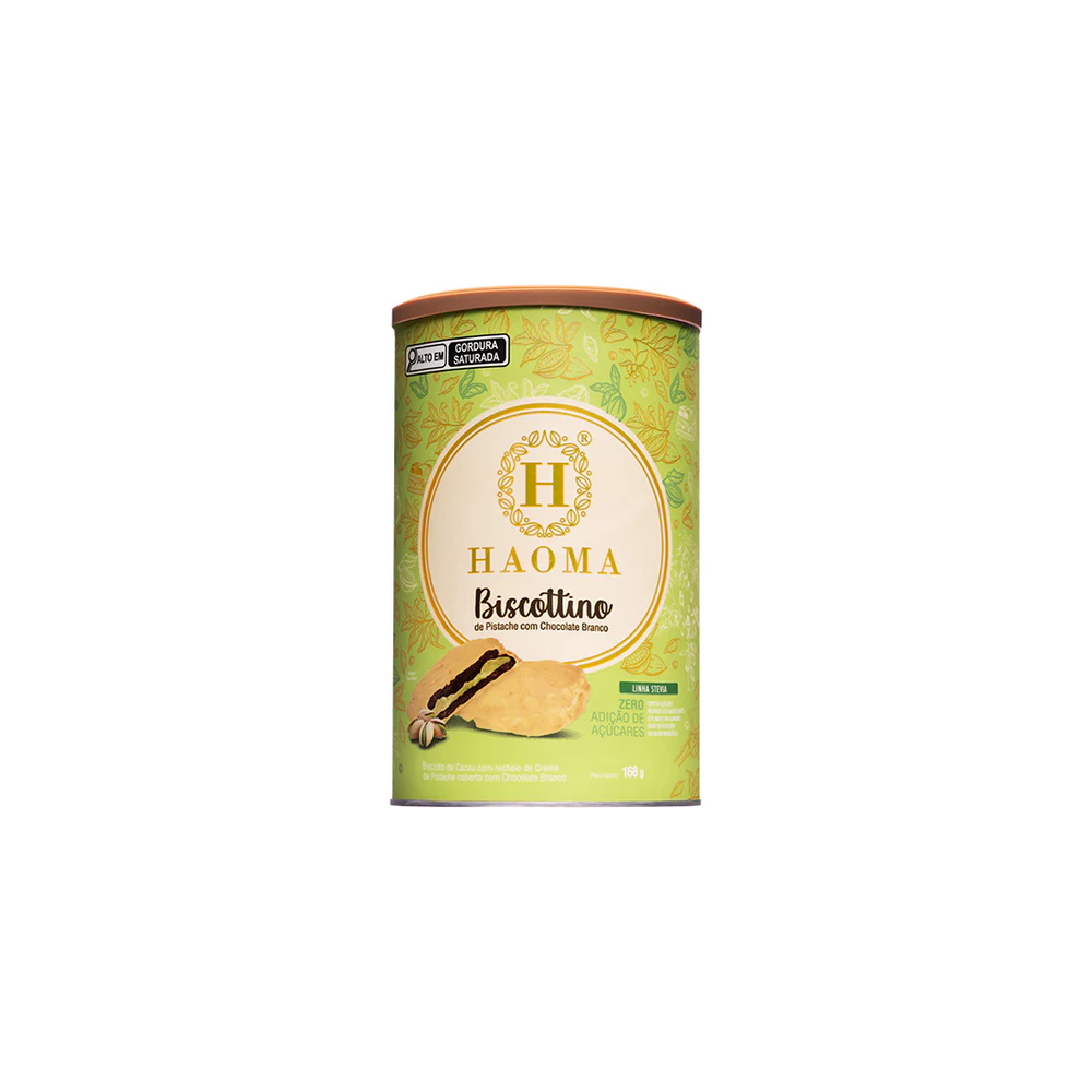 Haoma lata  biscottino pistache choco branco 