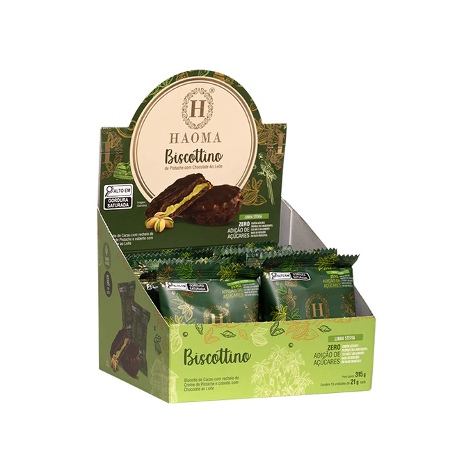 Haoma unidade biscottino pistache ao leite 