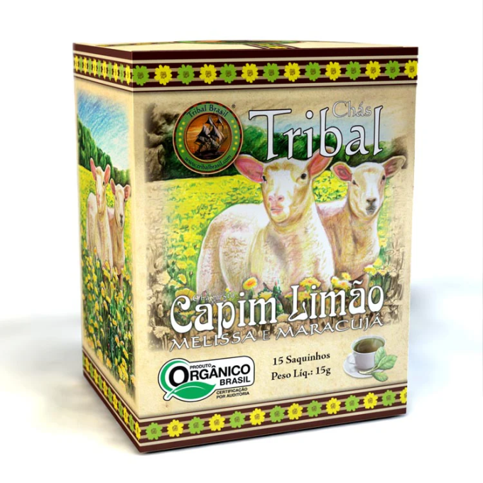 Cha org  capim limao melissa e maracuja tribal
