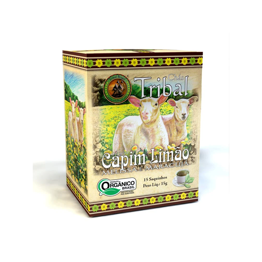 Cha org  capim limao melissa e maracuja tribal