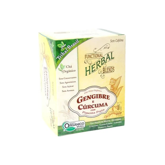 Cha gengibre e curcuma tribal