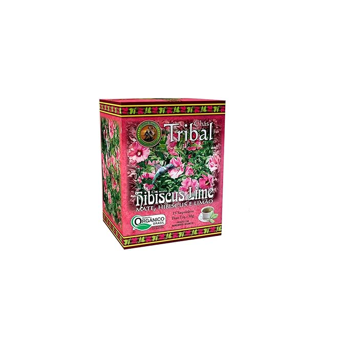 Cha org erva mate hibiscus lime tribal