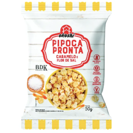 Pipoca caramelo e flor de sal okoshi