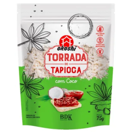 Torrada de tapioca org. com coco okoshi