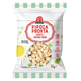 Pipoca azeite e ervas finas okoshi