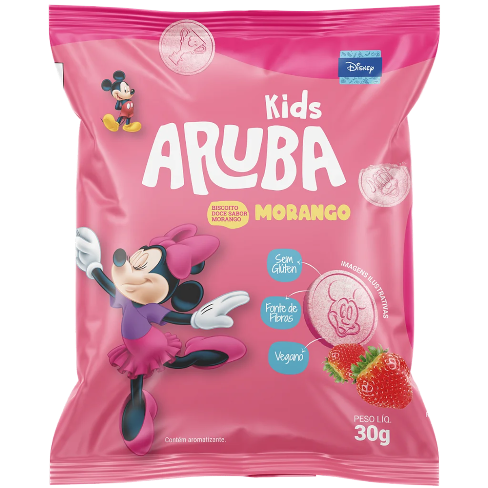 Biscoito aruba  morango kids 