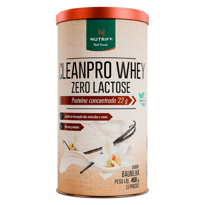 Cleanpro whey zero lactose baunilha nutrify