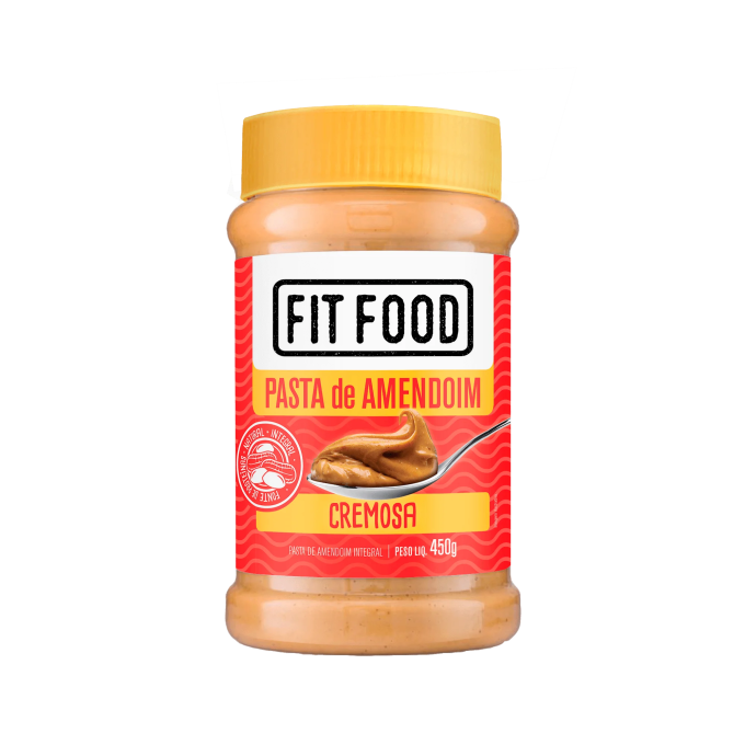 Pasta de amendoim integral cremosa 450g fit food