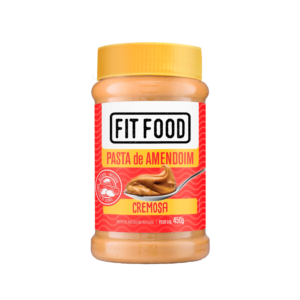 Pasta de amendoim integral cremosa 450g fit food