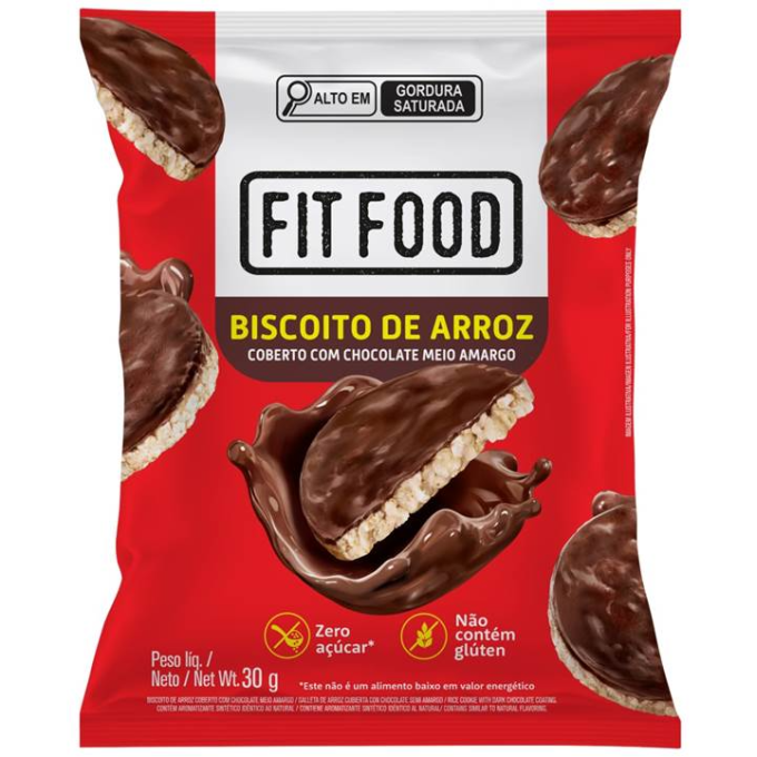 Biscoito arroz fit food amargo 30g