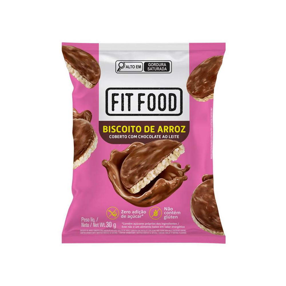 Biscoito arroz ao leite fit food 30g