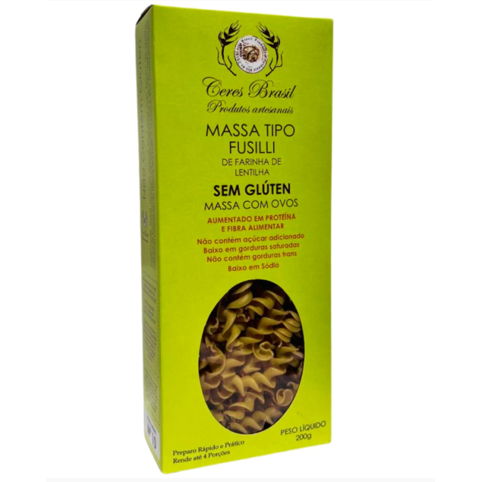Fusilli de lentilha amarela ceres