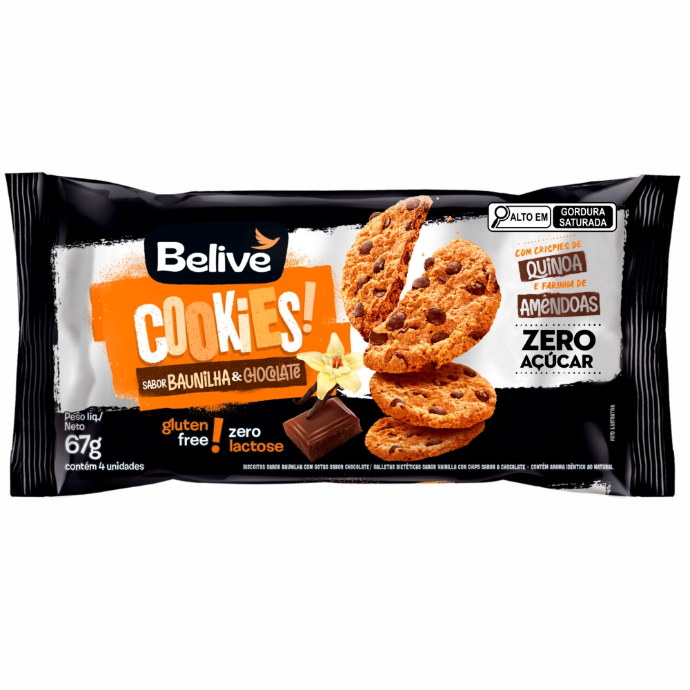 Cookies baunilha e choco zero belive
