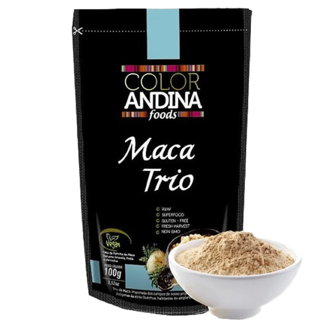 Trio de maca color andina