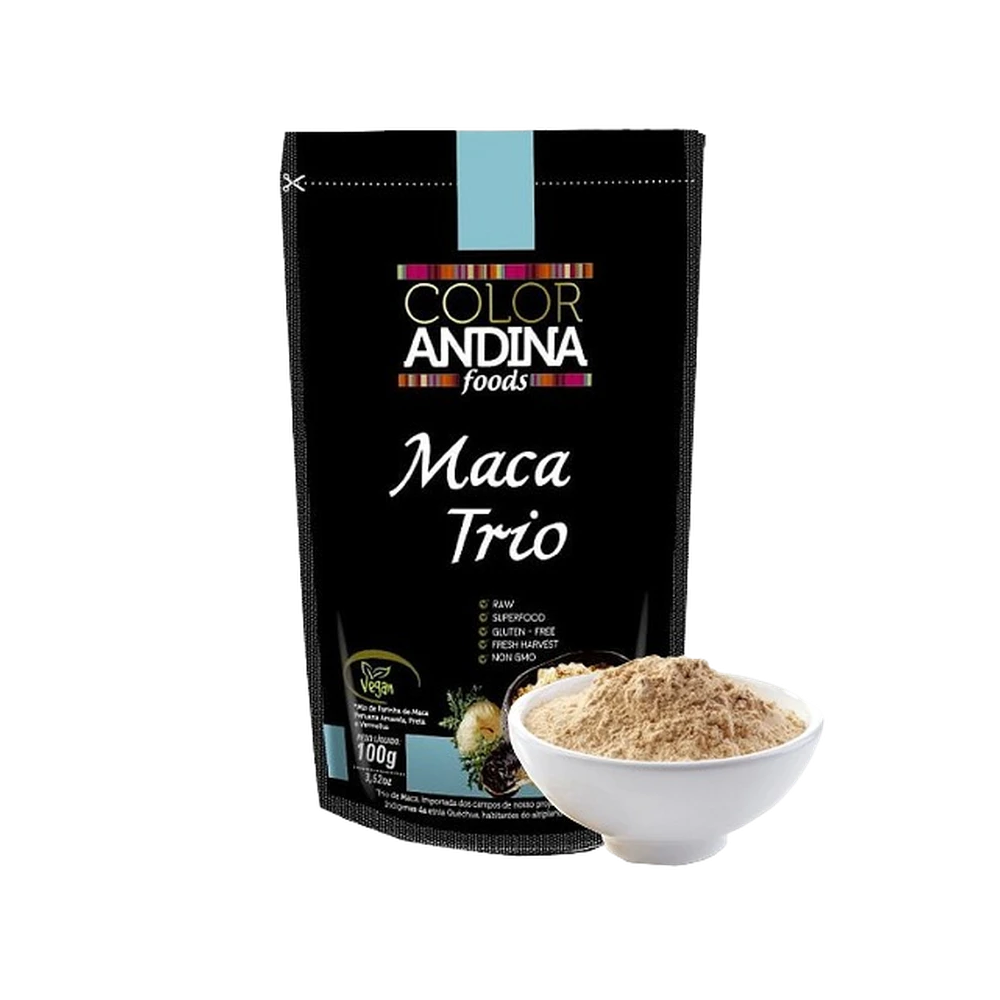 Trio de maca color andina
