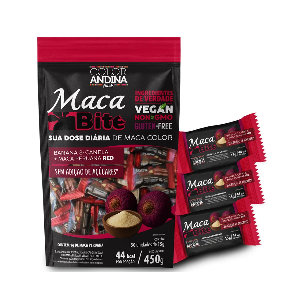 Maca bite red 30un color andina