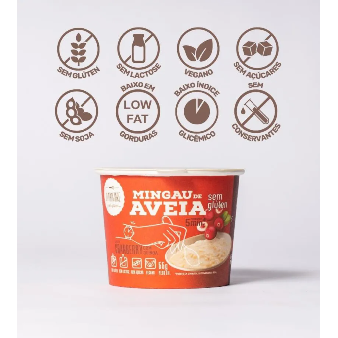 Mingau de aveia cramberry di mangiare