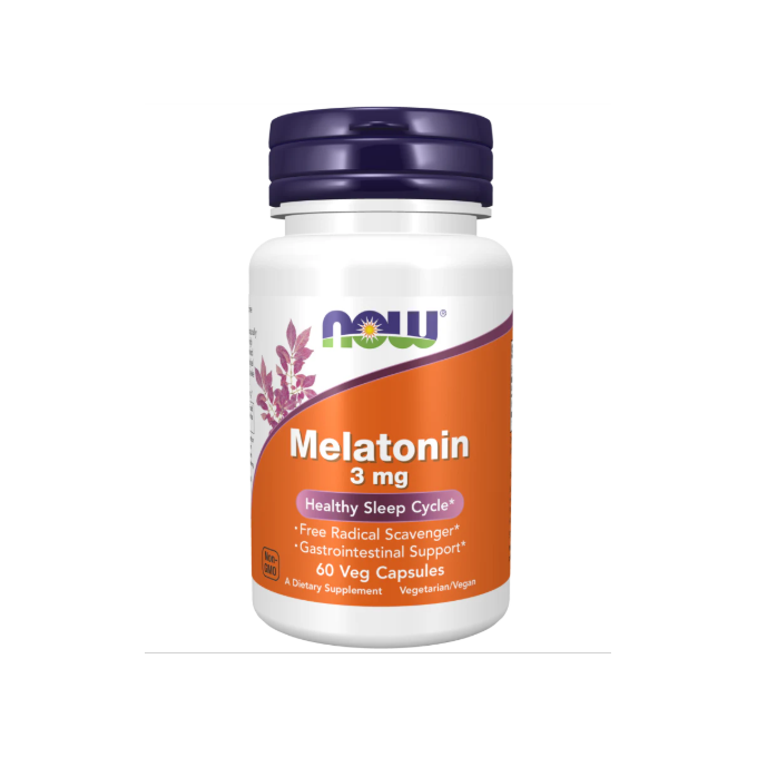 Melatonina 3mg now foods 60 capsulas