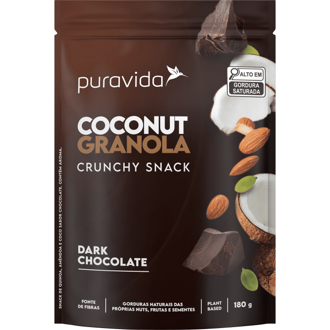 Granola dark chocolate 180g pura vida