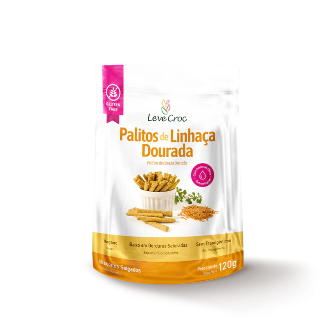 Palito linhaca dourada leve croc