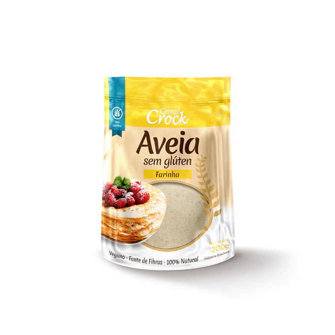 Farinha de aveia s/ gluten 200g leve crock