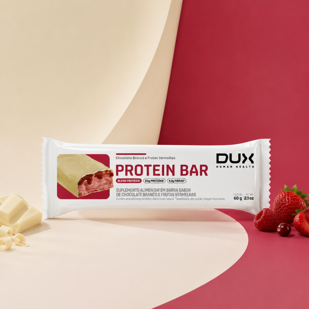 Proteinbar chocolate branco e frutas vermelhas dux