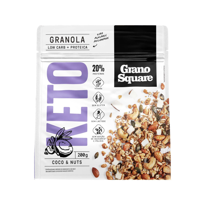 Granola keto coco c/ nuts 200g granosquare