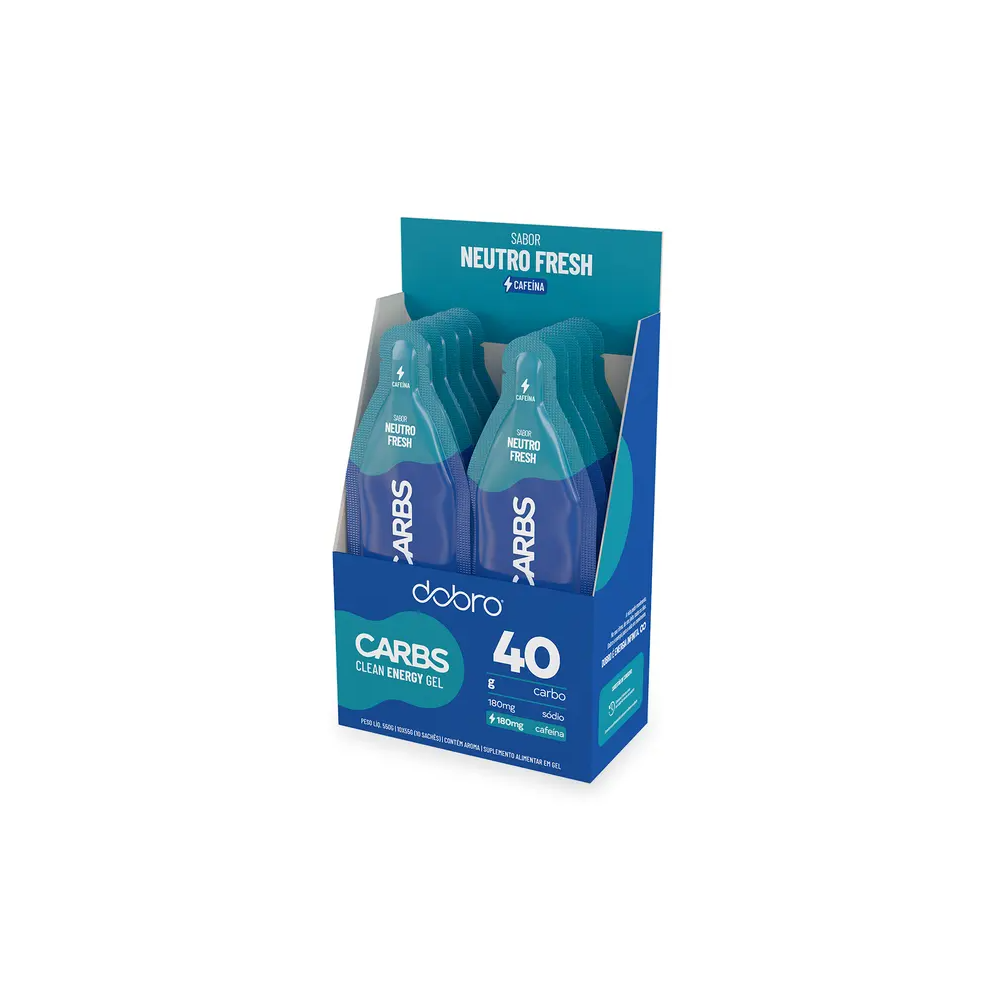 Gel carbs 40 neutro com cafeina dobro