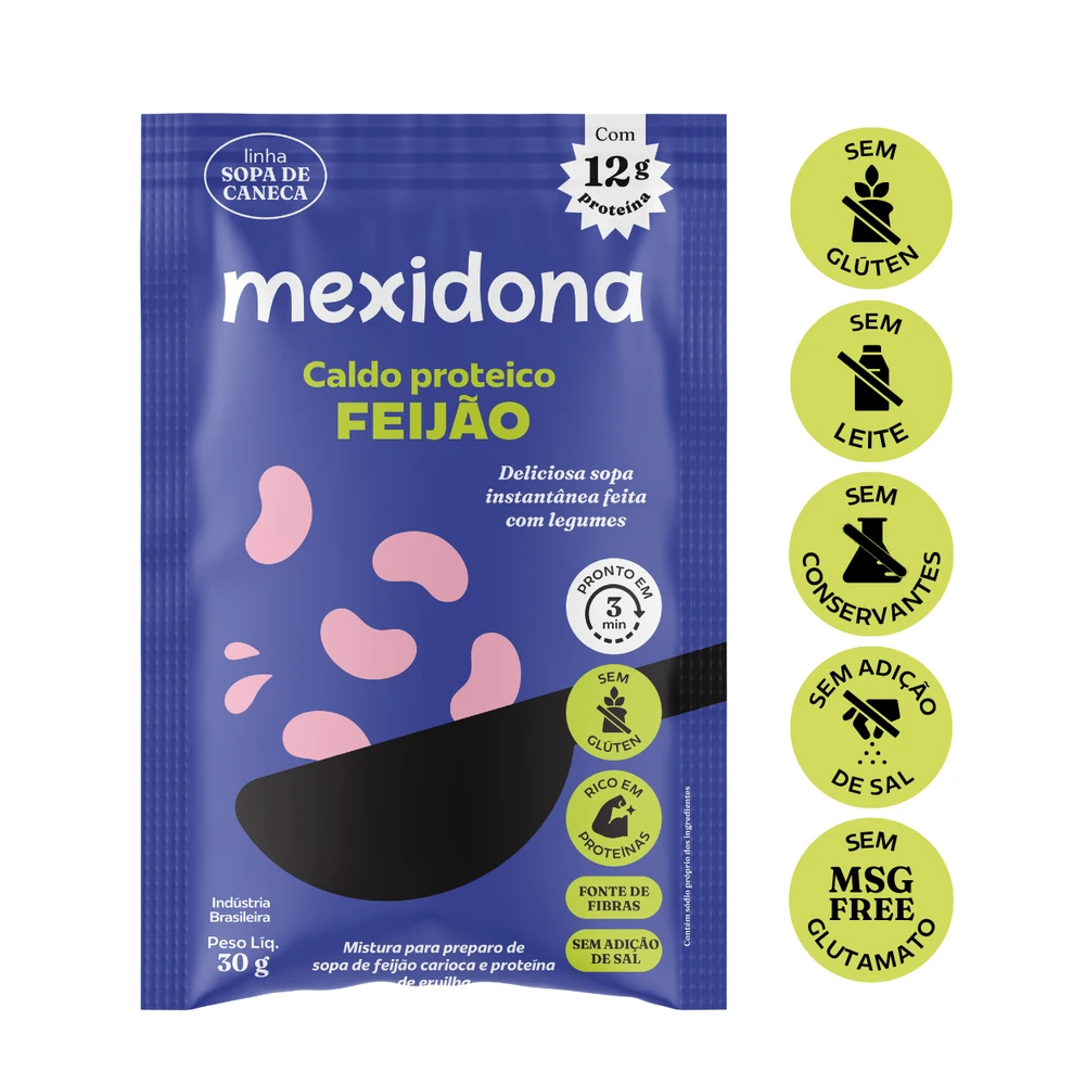 Caldo proteico de feijao mexidona