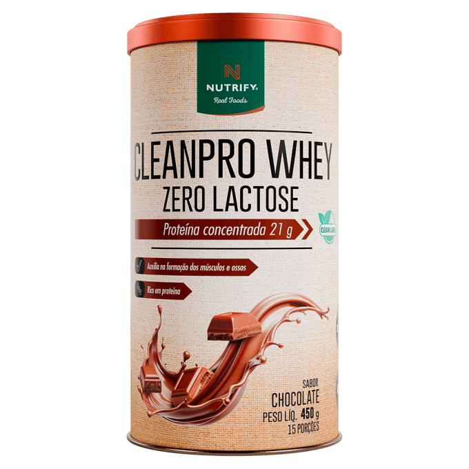 Cleanpro whey zero lactose doce de leite nutrify