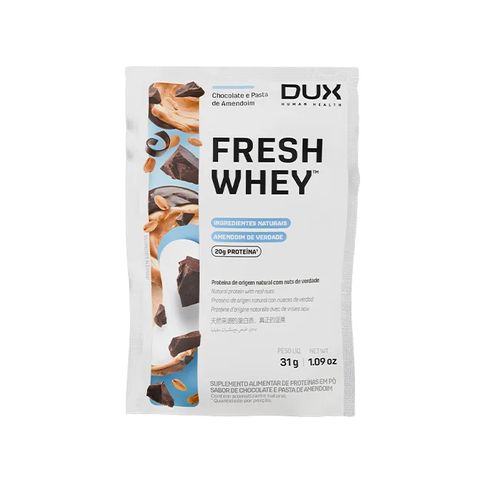  sache fresh whey chocolate e pasta de amendoim dux