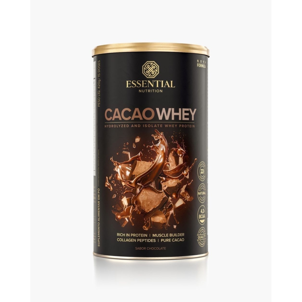 Cacao whey lata 450g essential