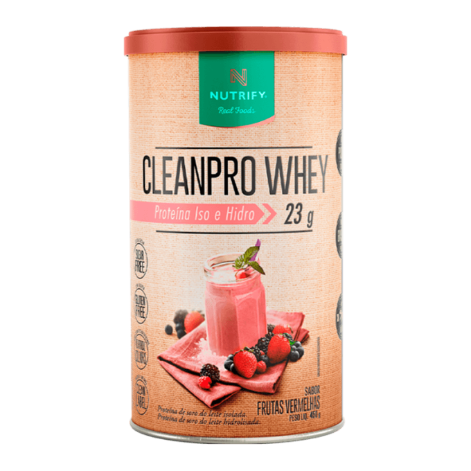 Cleanpro whey frutas vermelhas nutrify