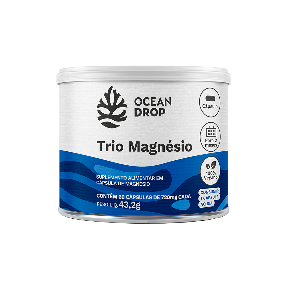 Trio magnesio 60 caps ocean drop