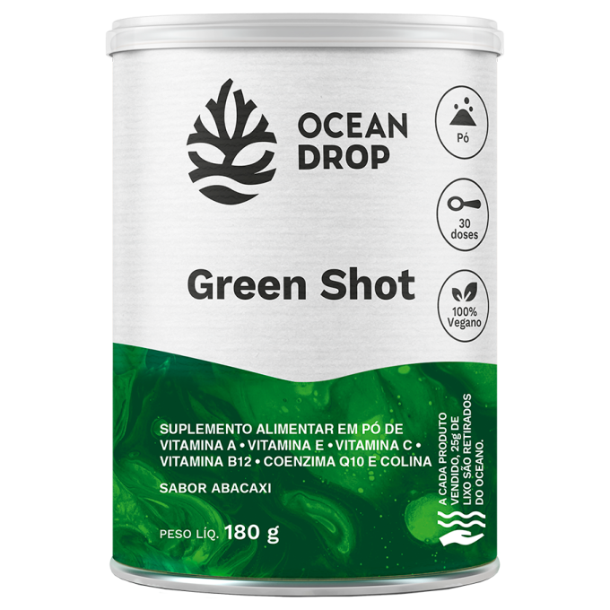 Green shot ocean drop