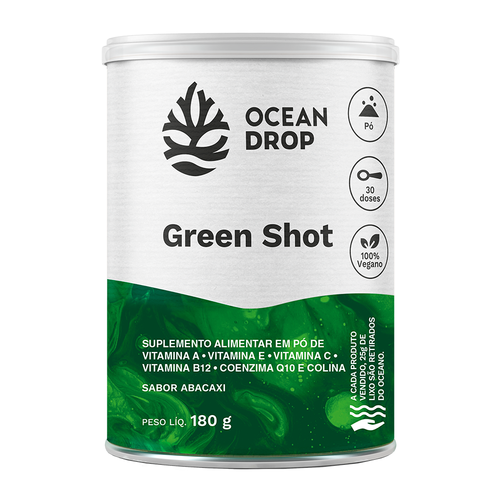 Green shot ocean drop