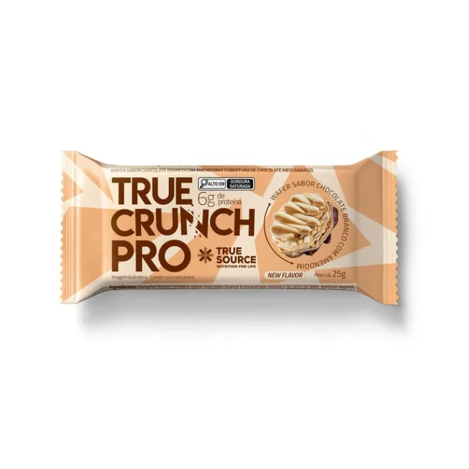 Wafer pro chocolate branco e amendoim true