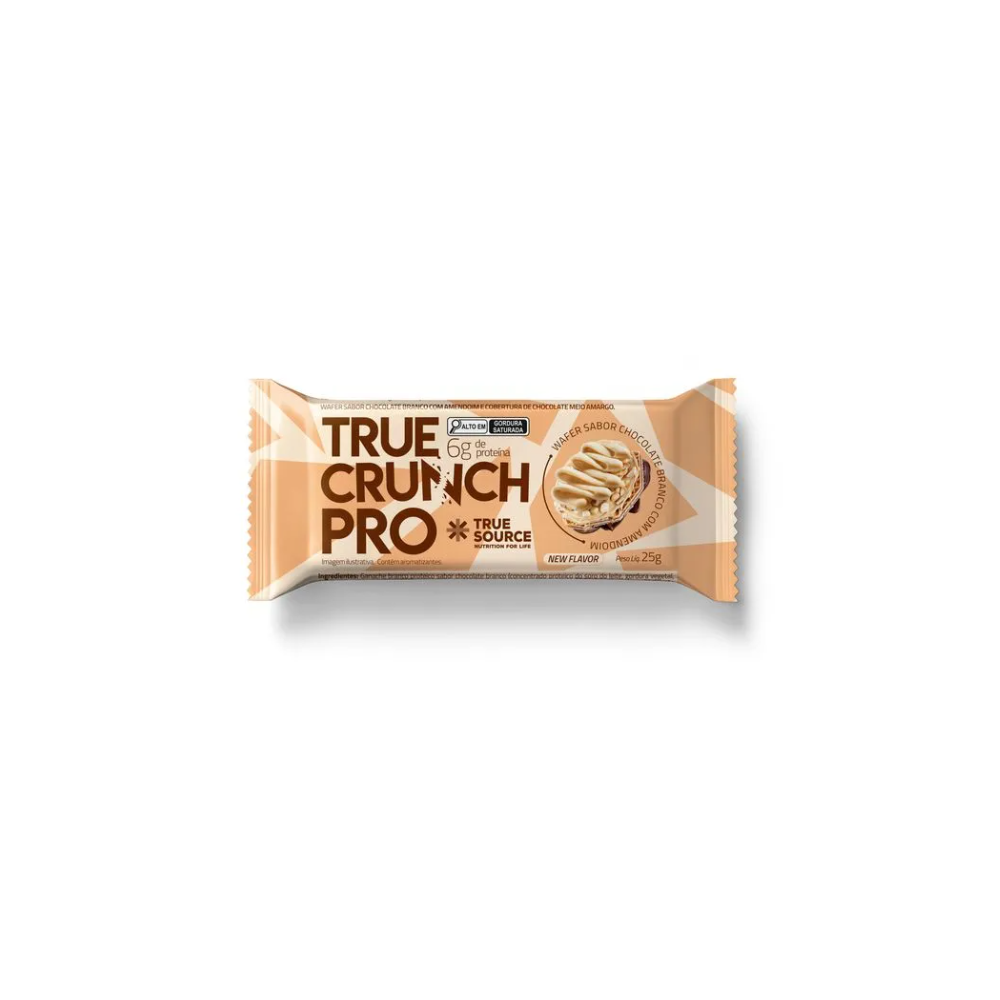 Wafer pro chocolate branco e amendoim true