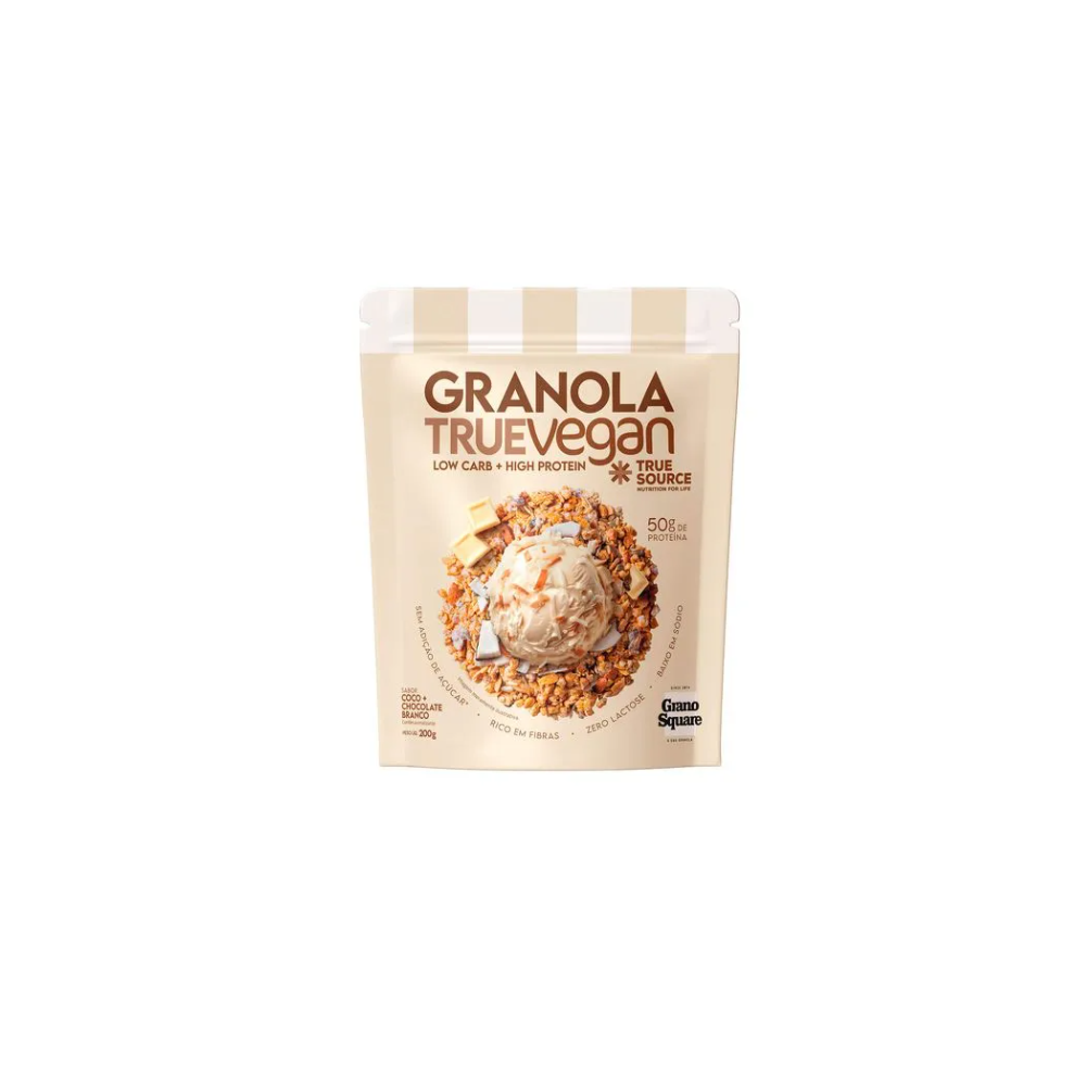 Granola coco com chocolate branco true source