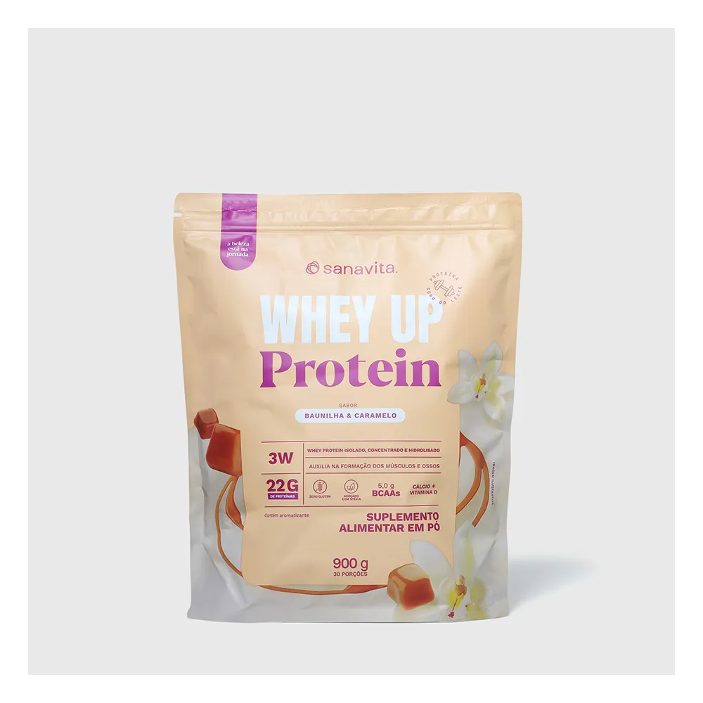 Whey up 3w baunilha e caramelo 900g sanavita