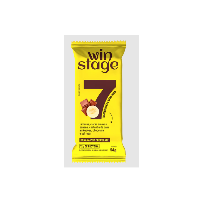 Barra banana com chocolate winstage